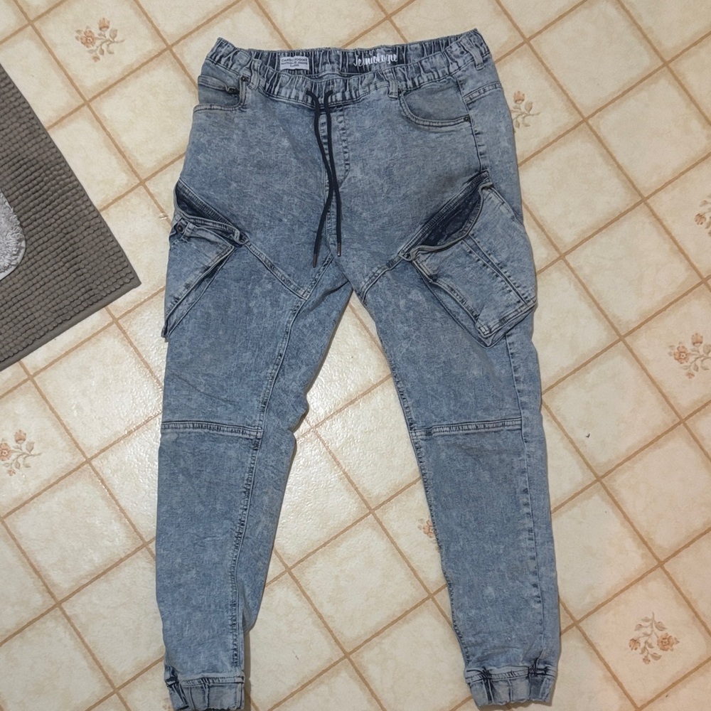 Men's Stone Wash Cargo Pants